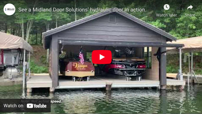 Architectural Hydraulic Boathouse Door