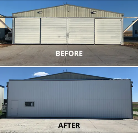 Airport Hangar Door Retrofit Before and After