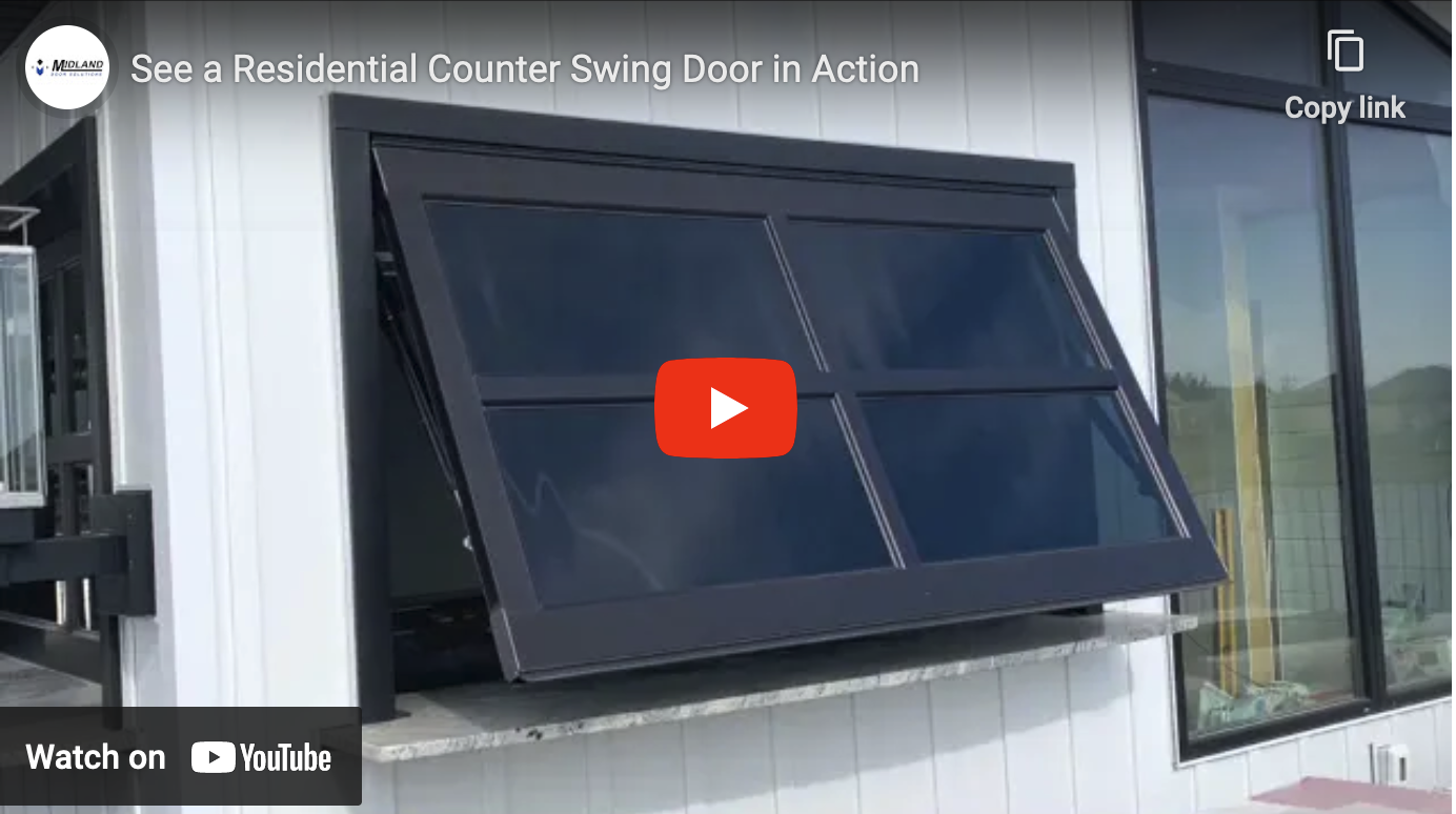 Residential Counter Swing Door Midland Door Solutions