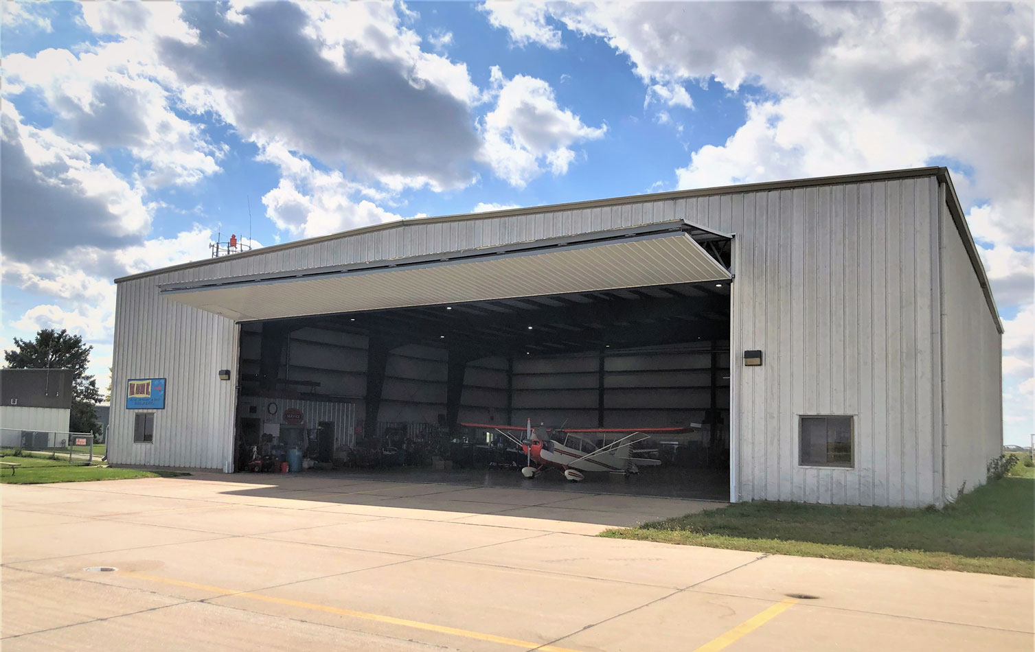 Airport maintenance hangar shop new bi-fold door