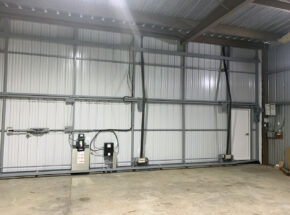 New bi-fold hangar door 43ft x 12ft