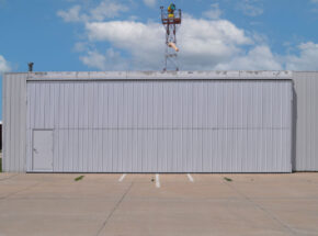 Sac City Airport hangar bi-fold door 40ft x 11ft